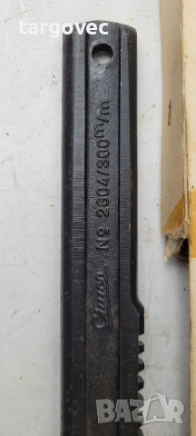 старинен тръбопроводен ключ ВиК с меки челюсти, снимка 3 - Ключове - 53228674