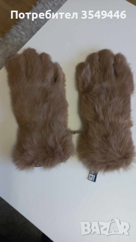 Дамски зимни ръкавици в съчетание от естествена кожа и естествен пух от лисица, снимка 2 - Други - 43838874