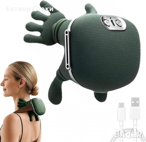 Масажор за врат и рамене с топлина 4D USB, снимка 5 - Масажори - 53601275