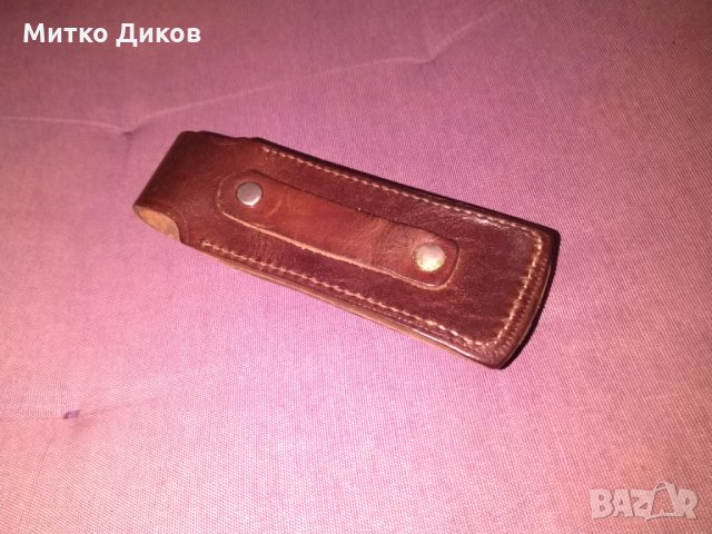 Калъвче за нож за пълнител две позиции естествена кожа 130х36х18мм вътрешен размер, снимка 2 - Оборудване и аксесоари за оръжия - 35318661