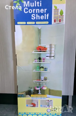 Ъглов стелаж, етажерка за баня, снимка 4 - Други стоки за дома - 49414420