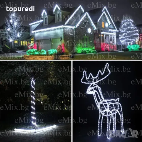 СВЕТЕЩО LED ВЪЖЕ - 10М БЯЛО, снимка 6 - Декорация за дома - 48205611