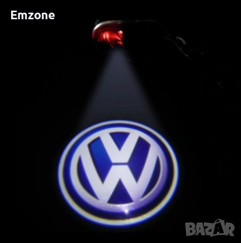 LED Плафони лампа за врати с проектор лого за VW Golf MK5 Touran Caddy, снимка 2 - Аксесоари и консумативи - 43489035