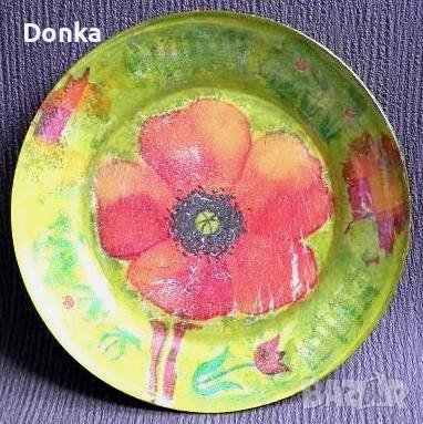 Рисувани шишета-вази, затваряеми бутилки, уникатни чаши, чинии, фруктиери, кашпи, снимка 15 - Обзавеждане за заведение - 36921424