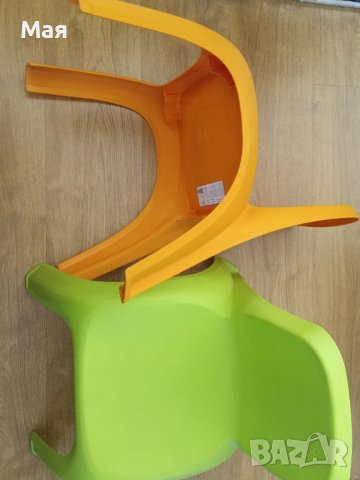 Две детски столчета – ярко зелено и ярко оранжево, снимка 4 - Други - 39659542
