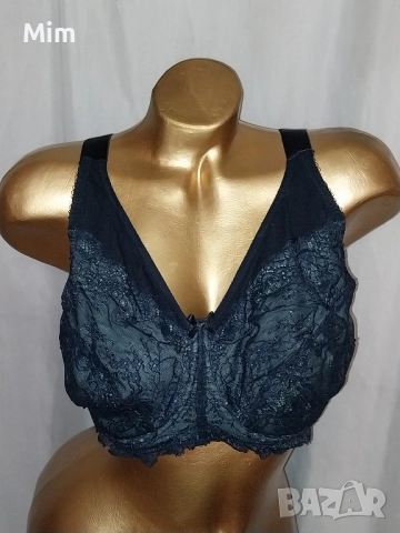 PLAISIR 100 G Черен дантелен сутиен за едра дама , снимка 5 - Бельо - 51842267