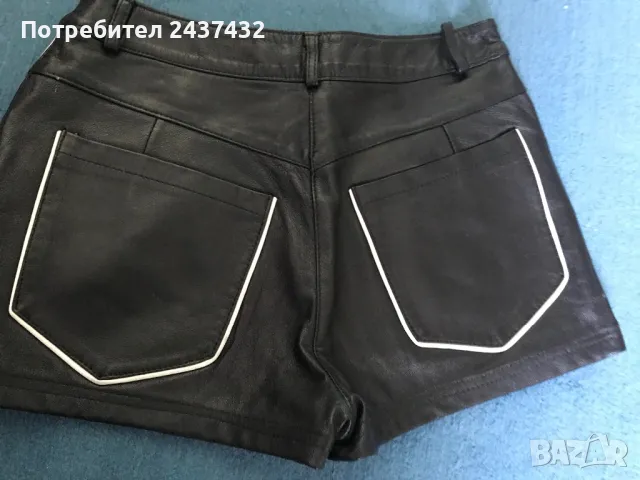 Къси кожени панталонки, снимка 2 - Къси панталони и бермуди - 48835943