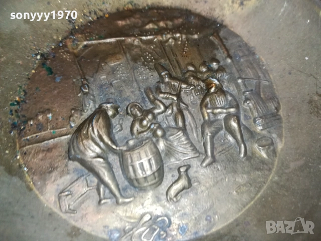 ПЕПЕЛНИК-МЕД/МЕСИНГ-ВНОС SWEDEN 2408251043LCHERY, снимка 16 - Антикварни и старинни предмети - 51470787