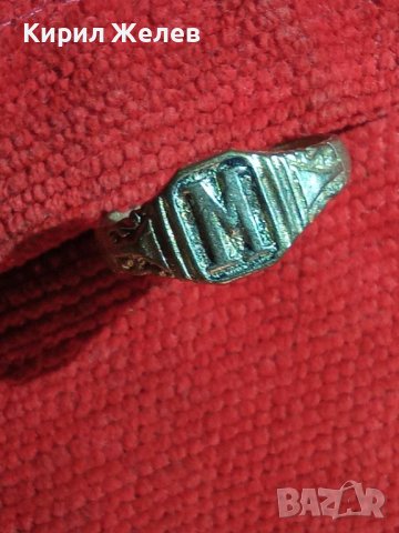 Стар пръстен над стогодишен сачан с БУКВА М - 73561