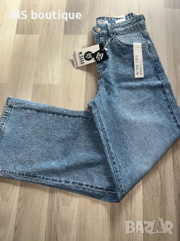 Дамски дънки с камъни , снимка 3 - Дънки - 52377025