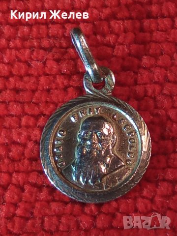 BEATO FRAY LEOPOLDO Стар РИМОКАТОЛИЧЕСКИ СРЕБЪРЕН МЕДАЛЬОН ИКОНКА - ИТАЛИЯ с ПЕЧАТ на МАЙСТОРА 29700