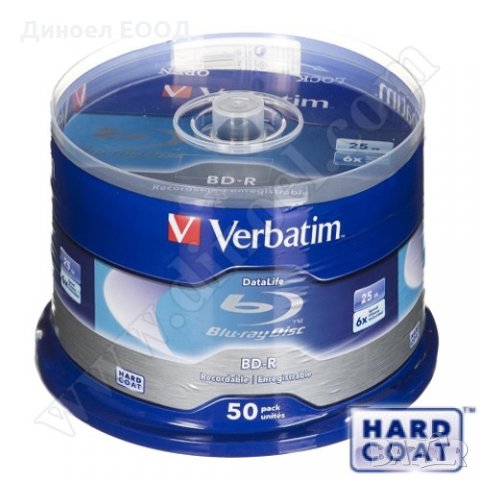 Оптичен диск BD-R Verbatim 25GB 6X опак. 50бр.