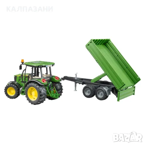Трактор John Deere 5115 M със самосвално ремарке BRUDER 02108, снимка 7 - Коли, камиони, мотори, писти - 47266362
