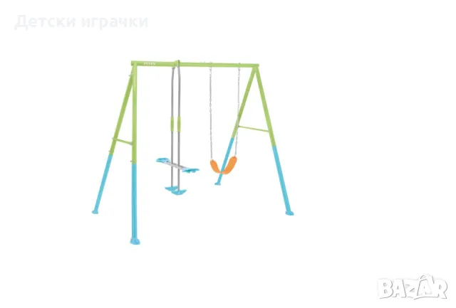 Детска люлка Intex 2в1, сглобяема, 251x254x211 см, безопасна, пластизол, многоцветна, снимка 8 - Градински мебели, декорация  - 49937348