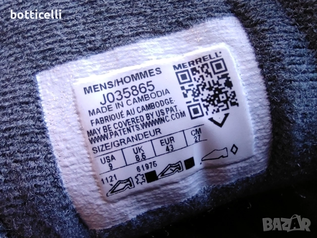 Merrell Moab 3 Mid Outdoor Men's № 43 - оригинални обувки, снимка 11 - Спортно елегантни обувки - 52674016