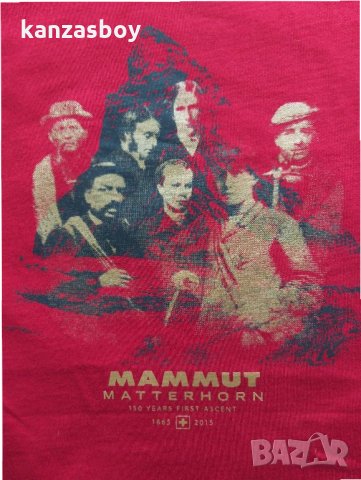 mammut matterhorn 150 years first ascent - страхотна мъжка тениска КАТО НОВА, снимка 2 - Тениски - 33293133