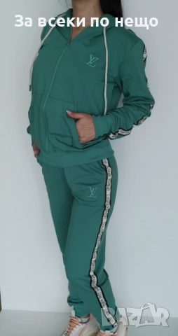 Louis Vuitton Дамски Спортен Комплект С Бродирано Лого🔝Дамски Спортен Екип - 8 Цвята Код VL-155, снимка 7 - Спортни екипи - 51633616