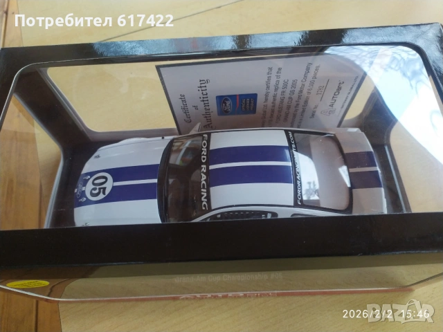 1:18 Метален модел на Ford Mustang FR 500C Grand Am Cup (2005) -AUTOart, снимка 13 - Колекции - 53325028