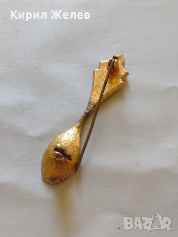 Ретро брошка игла с емайл старо градско бижу за колекция - 6802, снимка 7 - Антикварни и старинни предмети - 33379329