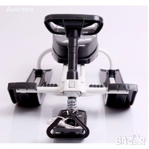 Зимна шейна с кормило, предни и задни ски и метална спирачка Mustang, снимка 4 - Зимни спортове - 53035261