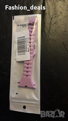 Нова силиконова лилава Каишка за часовник Apple Watch 42 / 44 / 45 мм, снимка 6 - Каишки за часовници - 38548694