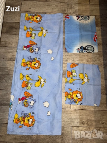 Голям детски памучен плик и 2 бр калъфки за възглавници, снимка 2 - Спално бельо и завивки - 52878614