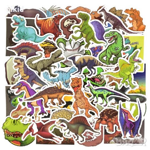 2 вид 50 бр Динозаври Джурасик Динозавър  самозалепващи лепенки стикери за украса декор, снимка 2 - Други - 28068991