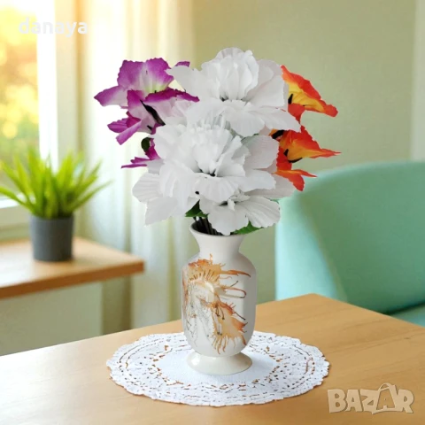 5994 Изкуствен букет цветя, 30 см, снимка 2 - Изкуствени цветя - 50879504