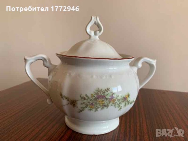 Сервиз за чай с 2 чаши български порцелан Изида, снимка 8 - Антикварни и старинни предмети - 33187102