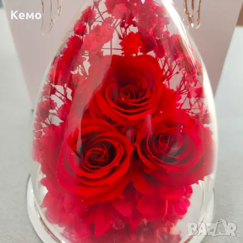 Вечна роза в стъклена ангелска фигура, снимка 10 - Подаръци за жени - 49012631