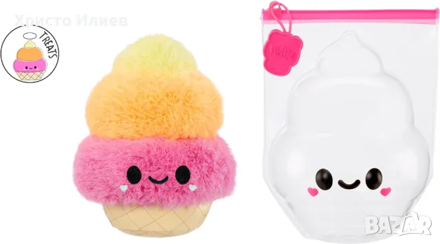 Плюшена играчка MGA Entertainment Fluffie Stuffiez Treats сладолед, снимка 6 - Плюшени играчки - 48710100