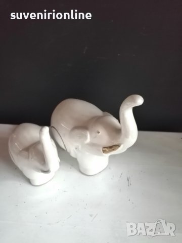 двойка порцеланови слончета, снимка 3 - Статуетки - 40520311