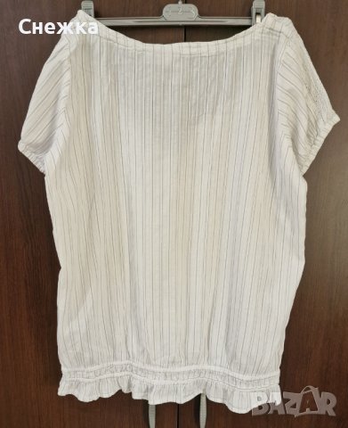 Дамска бяла кенарена блуза, снимка 2 - Блузи с дълъг ръкав и пуловери - 40375527