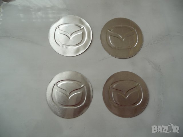 4 емблеми Мазда Mazda метални алуминиеви джанти лети волан, снимка 3 - Аксесоари и консумативи - 38673379