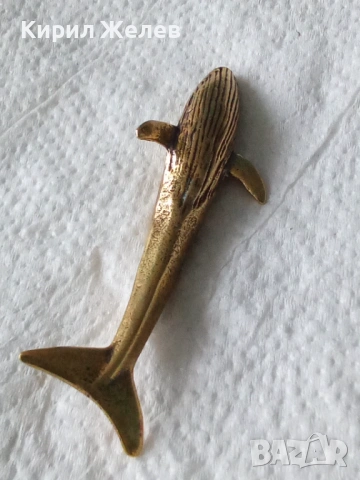 Бронзова фигурка статуетка на кит 52736, снимка 2 - Антикварни и старинни предмети - 53221046