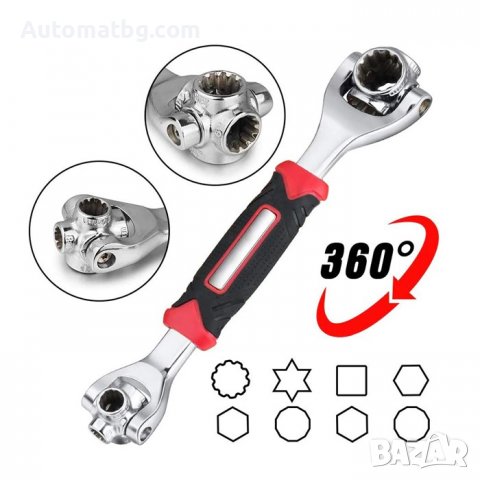 Универсален ключ Automat, Ключ с въртяща глава, 48 в 1, снимка 2 - Аксесоари и консумативи - 38013755