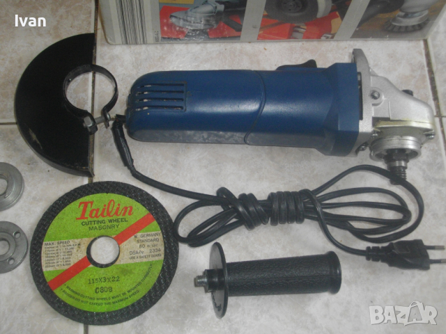 Technic-500 Вата-ф115мм-Ъглошлайф-Белгия/Германия-Отличен-С Диск и Дръжка, снимка 9 - Други инструменти - 36516863