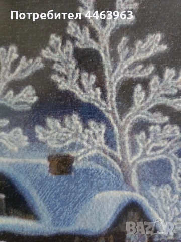 гоблен ,,Зимна нощ", 31/44 см, снимка 15 - Гоблени - 51372185