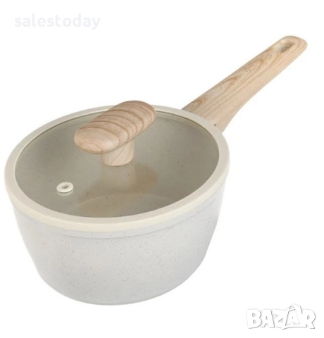 Керамичен тиган с незалепващо покритие + капак, 1л