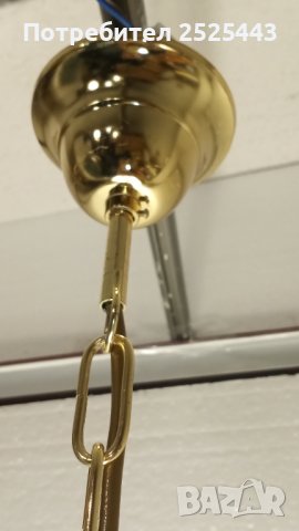 Абажур (полилей) - метален със 7 стъкла, снимка 4 - Лампи за таван - 44006625