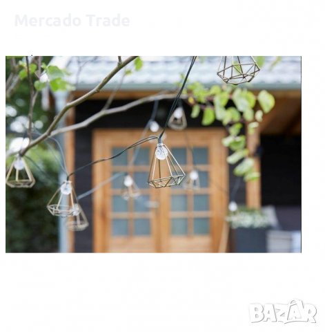 Комплект лампи Mercado Trade, LED соларни лампи, Светлинна верига, 10бр , снимка 5 - Декорация за дома - 39614855