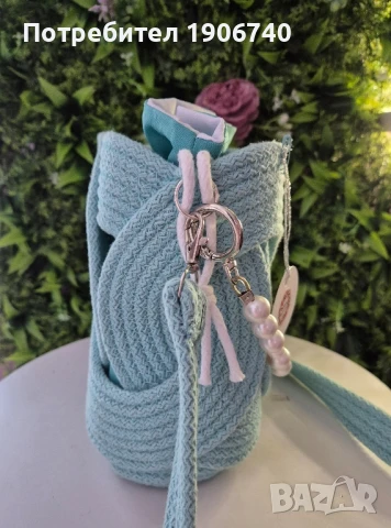 Ръчно изработена чанта с перлена дръжка , снимка 2 - Чанти - 50986320