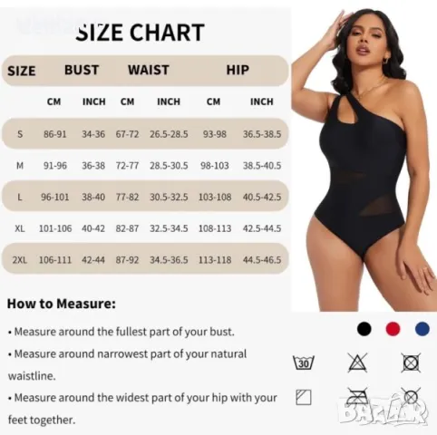 Shaperin Бански/боди: Едно рамо, контрол на корема, стил и комфорт!, снимка 5 - Бански костюми - 49844169