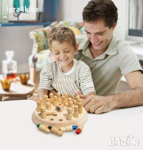 Класически дървен мемори шах Логически шах за памет и забавление Memory chess, снимка 6 - Образователни игри - 43092748