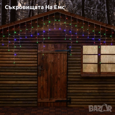 12метра Коледни Лампи Тип Завеса, Висящи Коледни Лампи, снимка 2 - Декорация за дома - 52297376