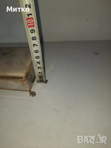 Ретро мраморна кутийка за бижута, снимка 10 - Антикварни и старинни предмети - 52678381