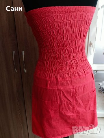 Рокля цвят корал, снимка 5 - Рокли - 27348461