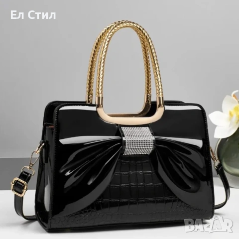 💕Дамска лачена чанта, снимка 5 - Чанти - 53562819