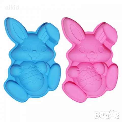 Голям Великденски ЗАЕК форма за кекс силиконов молд за кекс сладкиш десерт, снимка 5 - Форми - 27769951