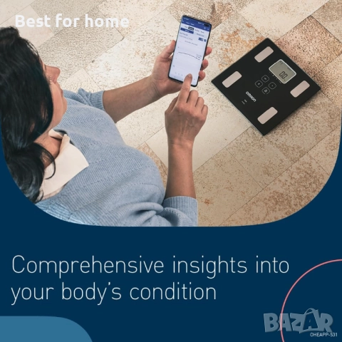 OMRON VIVA Bluetooth интелигентна везна и монитор за телесен състав, измерва шест телесни показателя, снимка 2 - Друга електроника - 51461794